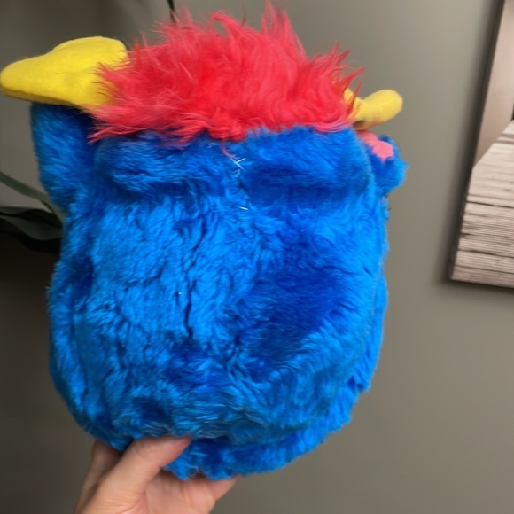 Vintage 1980s Popples FAKIE Plush Toy Bright Blue Stuffie Stuff Animal Neon - Picture 4 of 11